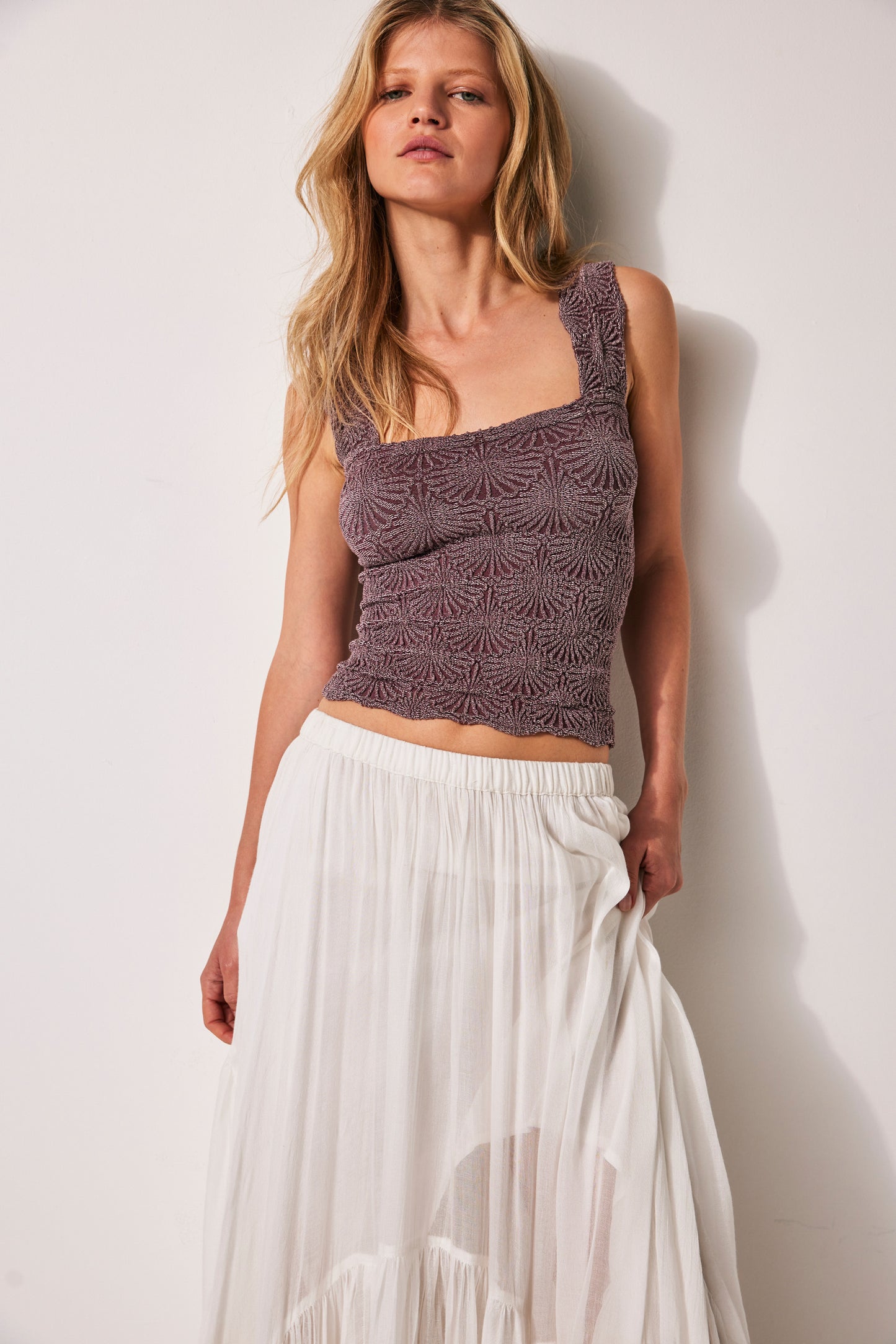 FREE PEOPLE LOVE LETTER CAMI PRECIOUS WINE