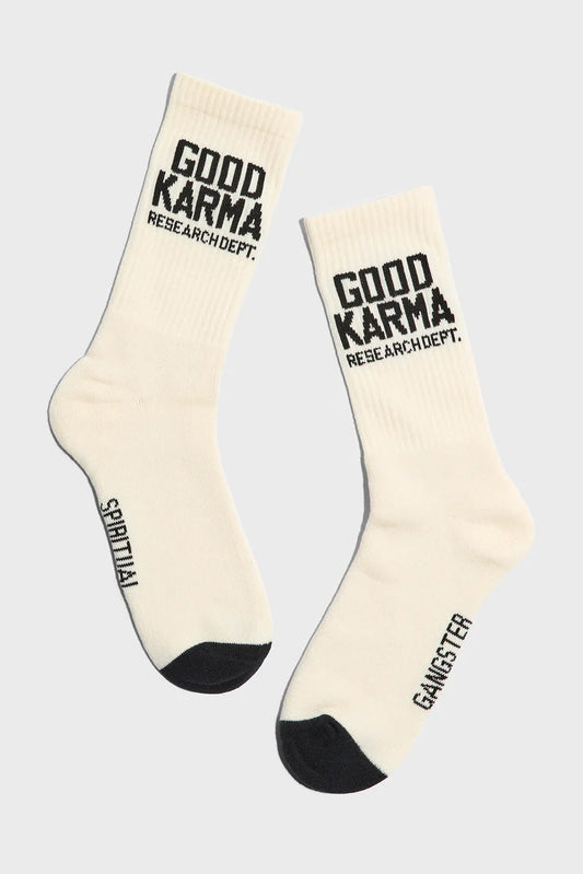 GOOD KARMA 777 CREW SOCK WHITE