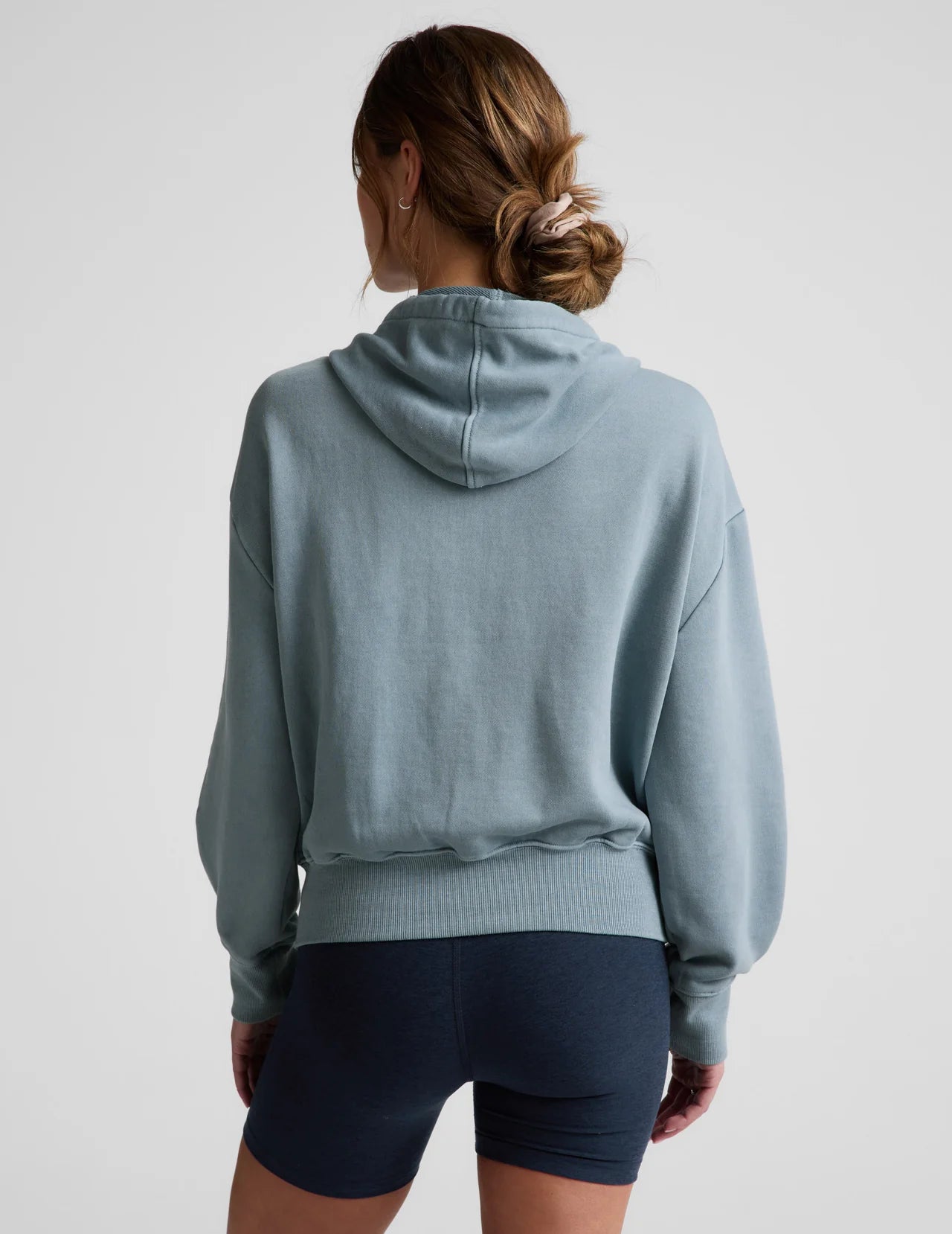 BEYOND YOGA FADE OUT FULL ZIP HOODIE WASHED AFTER DARK NAVY