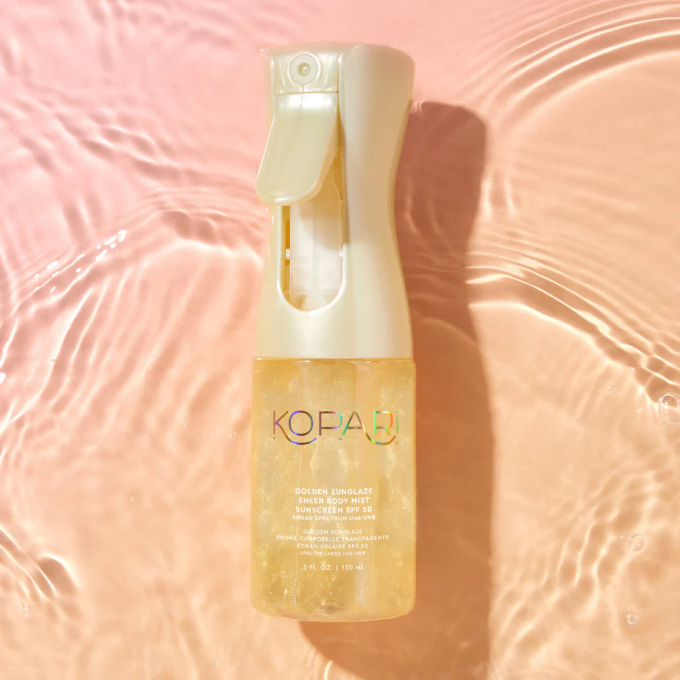 KOPARI GOLDEN SUNGLAZE SHEER BODY MIST SUNSCREEN SPF 50