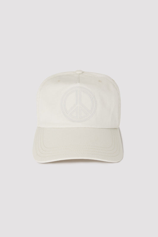 SPIRITUAL GANGSTER PEACE CANVAS DAD HAT WHITE SAND