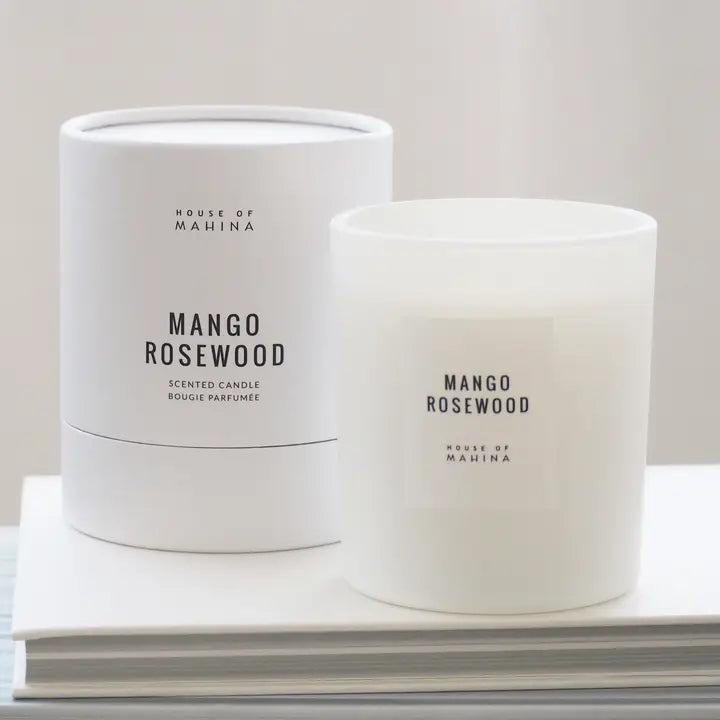 HOUSE OF MAHINA (MAKANA) MANGO ROSEWOOD CANDLE 12 OUNCE
