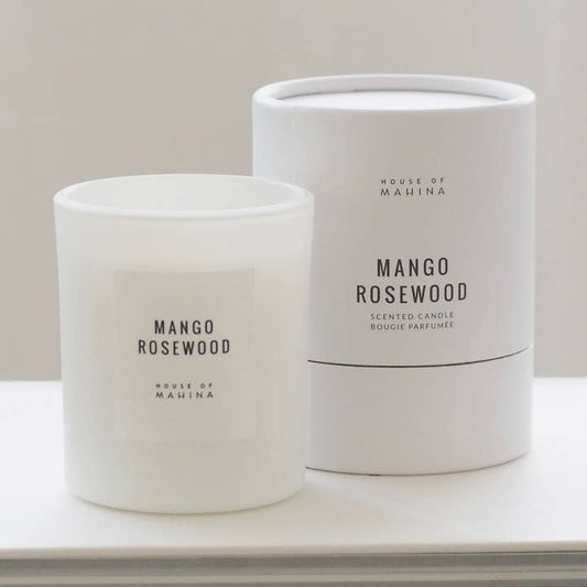 HOUSE OF MAHINA (MAKANA) MANGO ROSEWOOD CANDLE 4 OUNCE