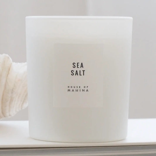 HOUSE OF MAHINA (MAKANA) SEA SALT  CANDLE 12 OUNCE