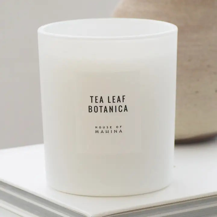 HOUSE OF MAHINA (MAKANA) TEA LEAF BOTANICA  CANDLE 12 OUNCE 