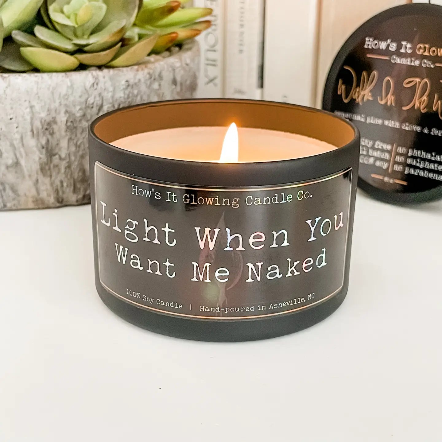How's It Glowing Candle Co Light When You Want Me Naked Vanilla Bean Scent