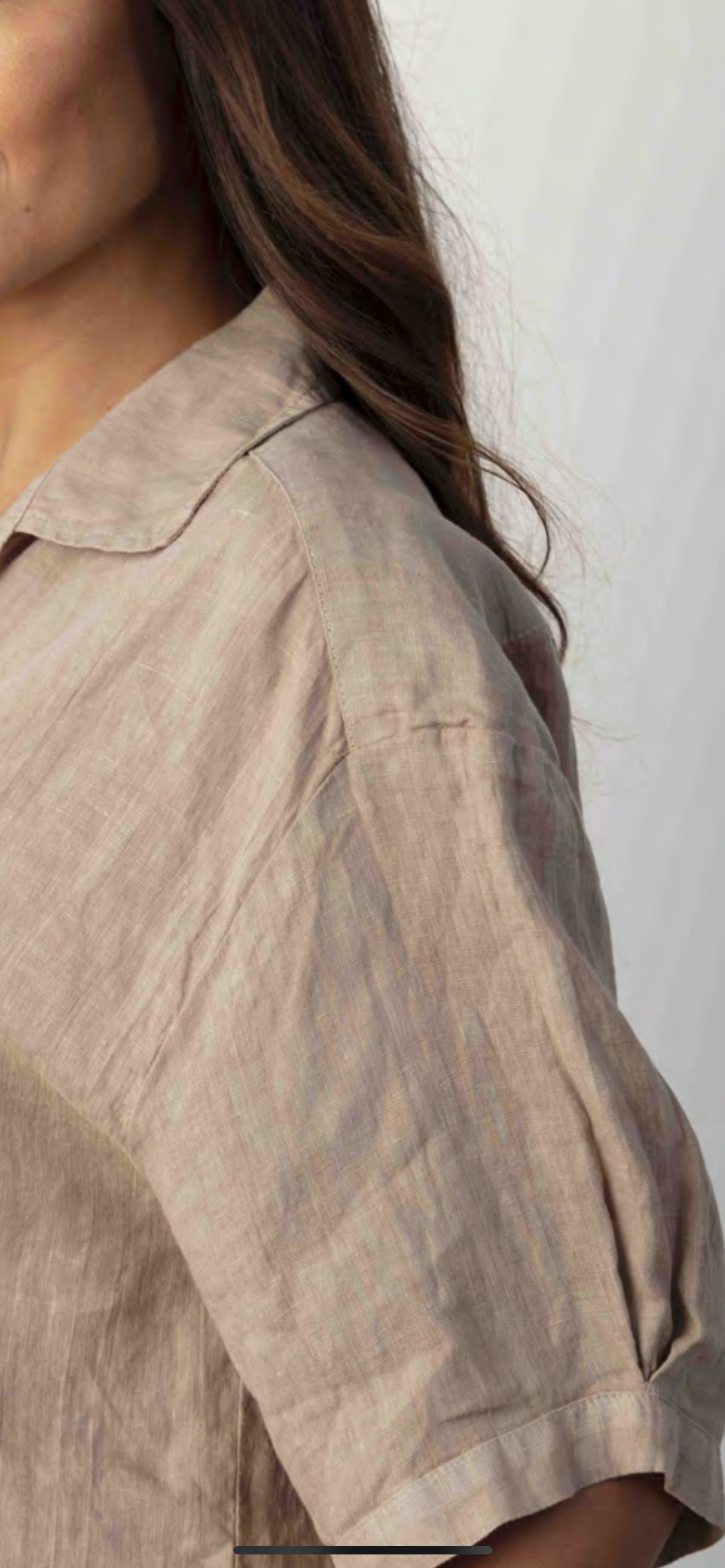 MILA PAIGE BUTTON DOWN LINEN SHIRT WHITE