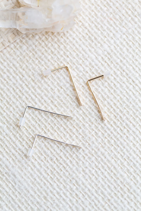 Desert Moon Design Paddle Studs 14k GF & Sterling Silver