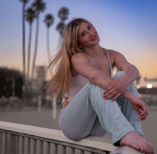 GODDESSWEAR CORDUROY LOWRISE FLARE PANT 1235 PASTEL ULTRA LITE COLLECTION