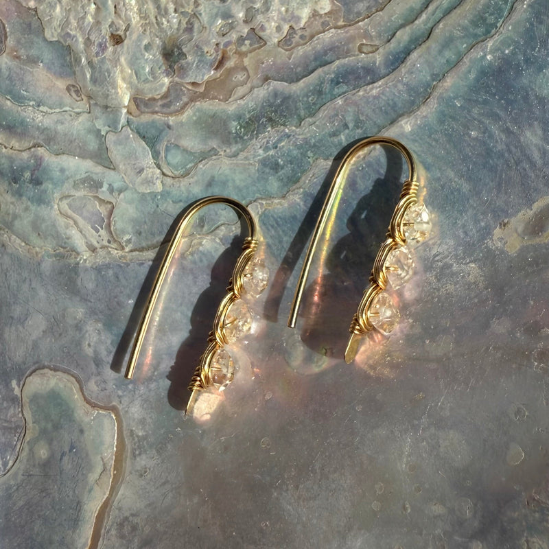 In Situ Alina Diamond Earrings 14K Gold Fill