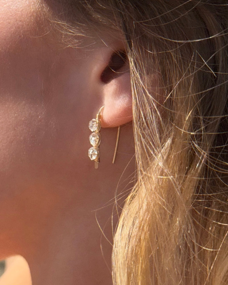 In Situ Alina Diamond Earrings 14K Gold Fill