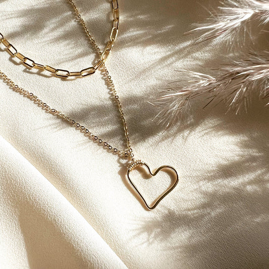 In Situ Amor Heart Necklace 14k gold fill