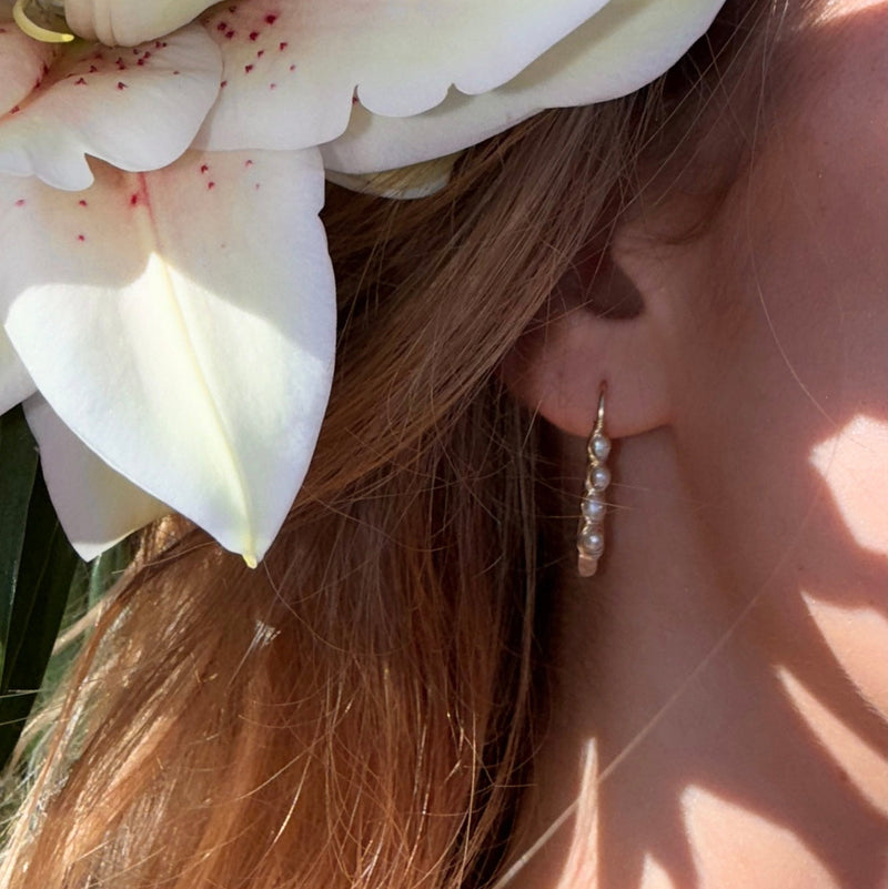 In Situ Capri Pearl Earrings 14K Gold Fill