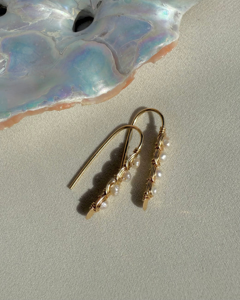 In Situ Capri Pearl Earrings 14K Gold Fill