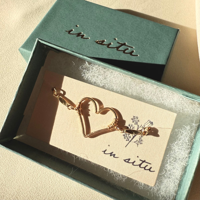 In Situ Heart Chain Bracelet 14K Gold Fill