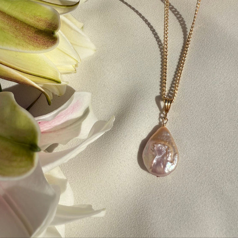 In Situ Minke Pearl Necklace 14K gf