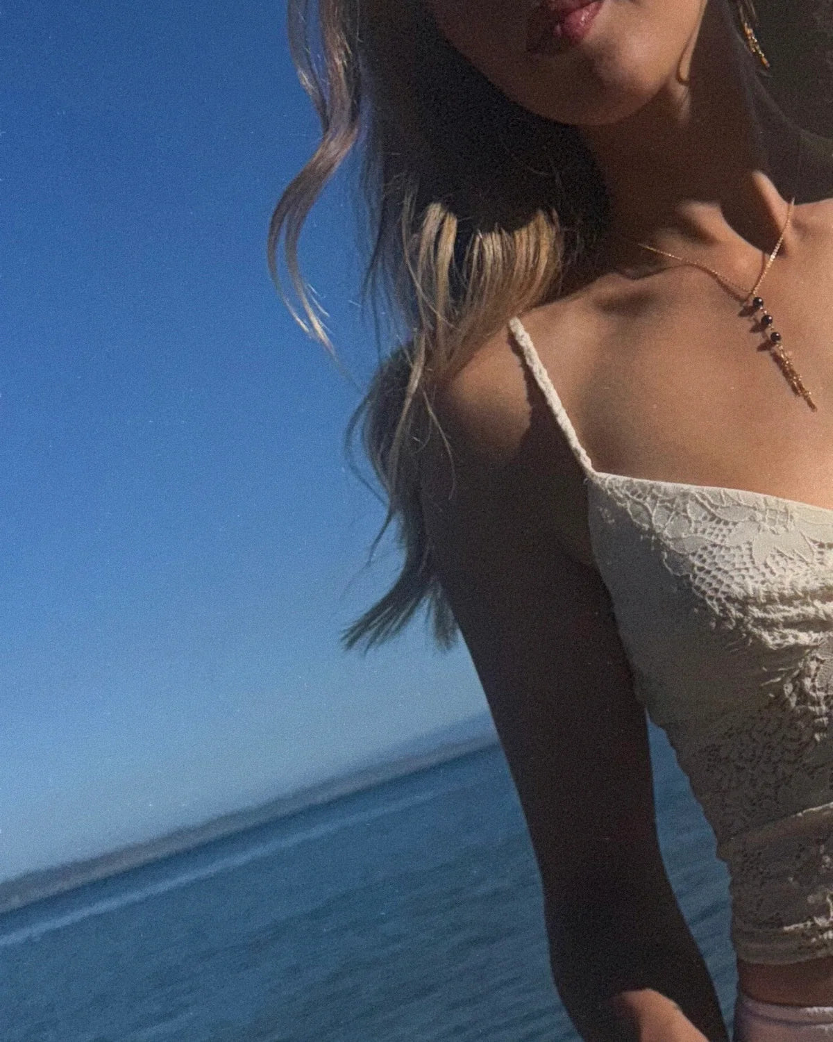 In Situ Nadia Black Lariat Necklace 14K gf