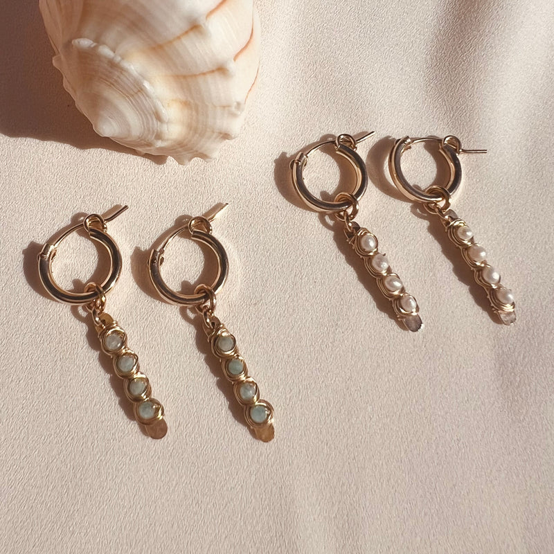 In Situ Nakendra Earrings 14k gf white pearl