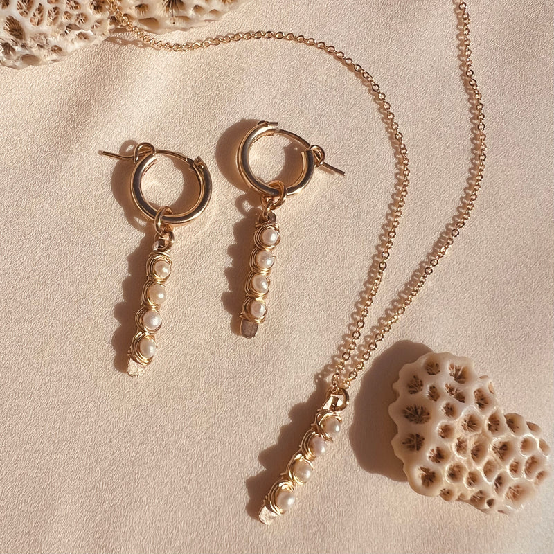 In Situ Nakendra Earrings 14k gf white pearl