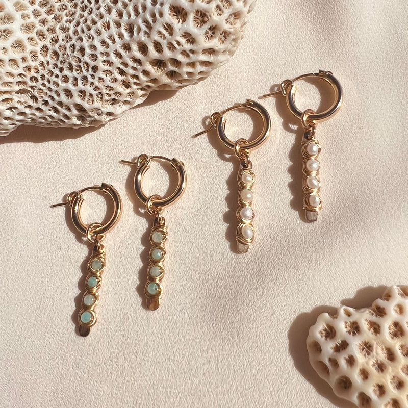 In Situ Nakendra Earrings 14k gf white pearl