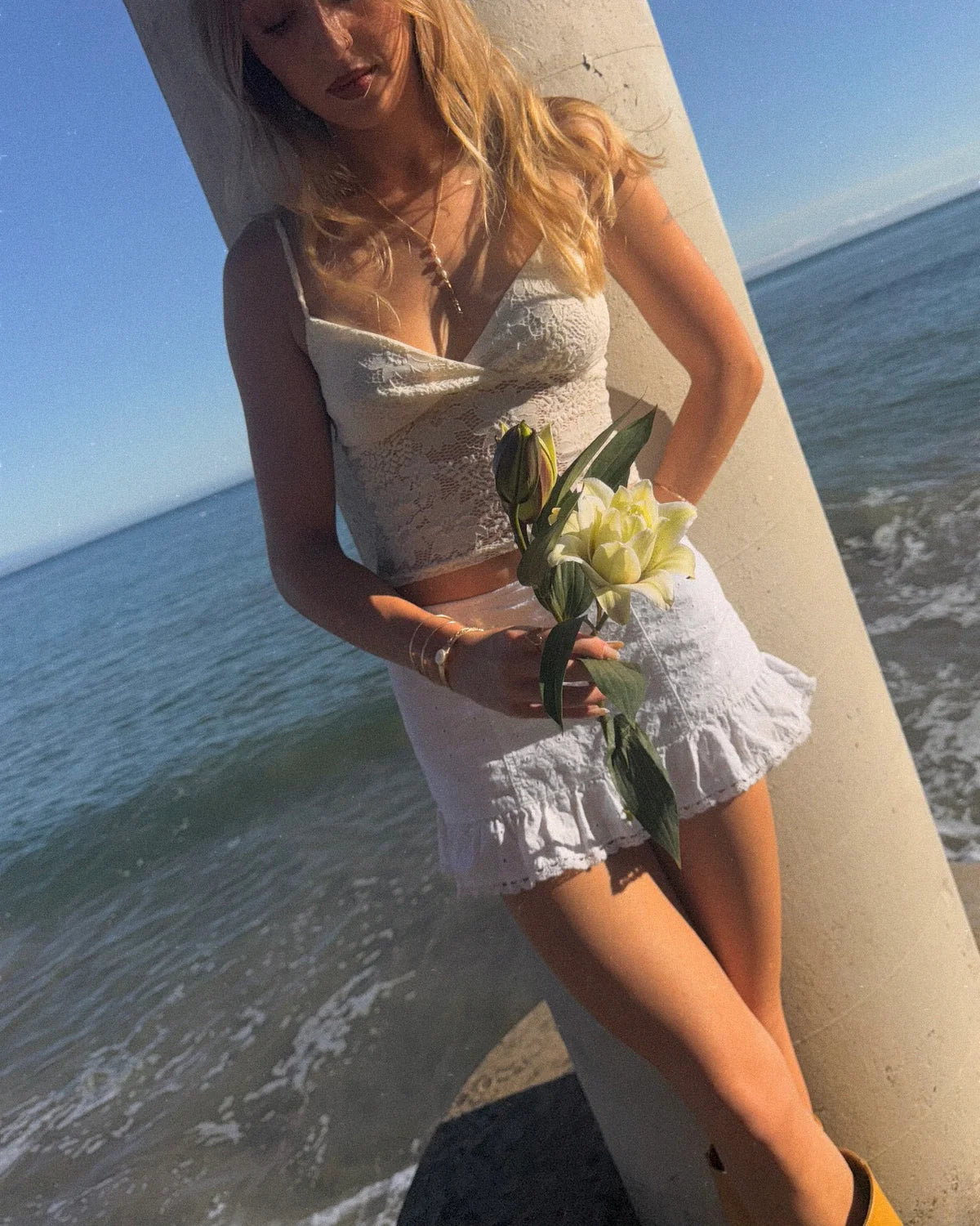 In Situ Pearl Lariat Necklace 14K gf