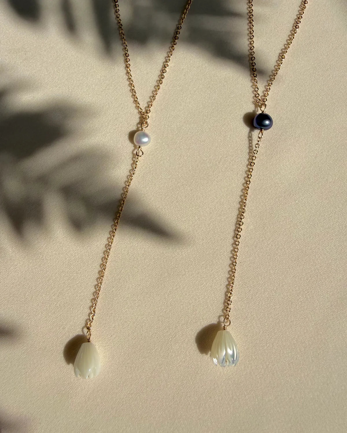 In Situ Penelope Pearl Lariat Necklace 14K gf