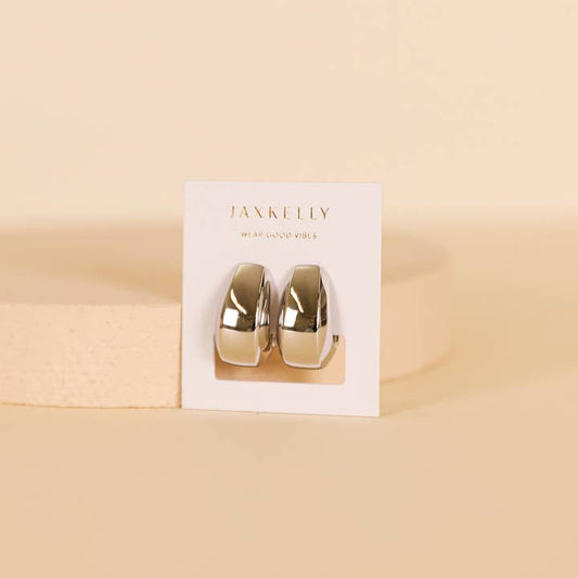 JAXKELLY Bold Drop Silver Earrings