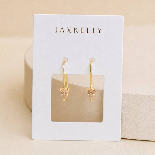 JAXKELLY Dewdrop Mini Threader-Champagne CZ