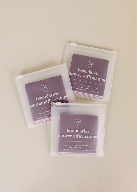JAXKELLY GIFT SET  SHOWER AFFIRMATION CARDS BOUNDARIES
