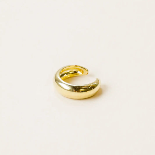 JAXKELLY Gold Cuff Earrings - Bold Smooth