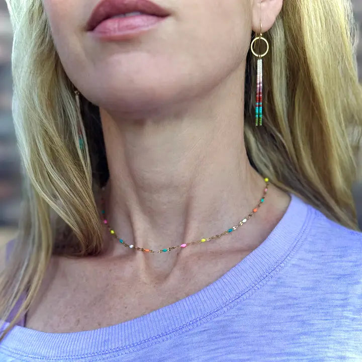 JAXKELLY SOL POP GOLD CHAIN CHOKER 15"