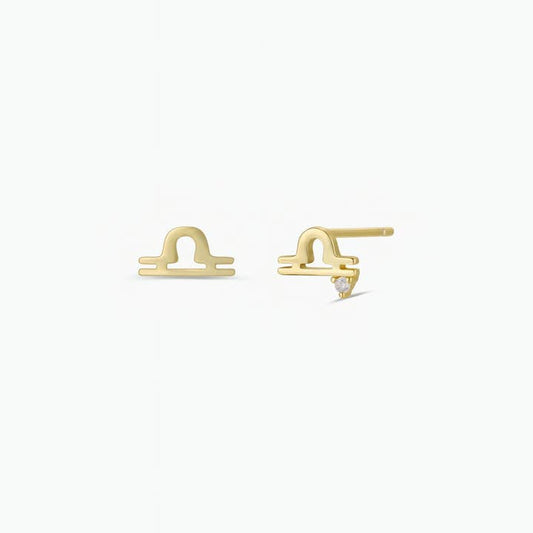 JAXKELLY Zodiac Gold Earrings Libra