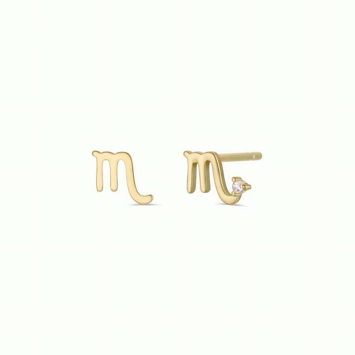 JAXKELLY Zodiac Gold Earrings Scorpio