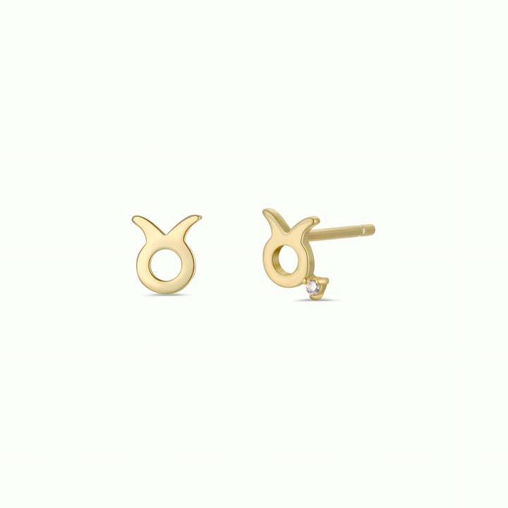JAXKELLY Zodiac Gold Earrings Taurus