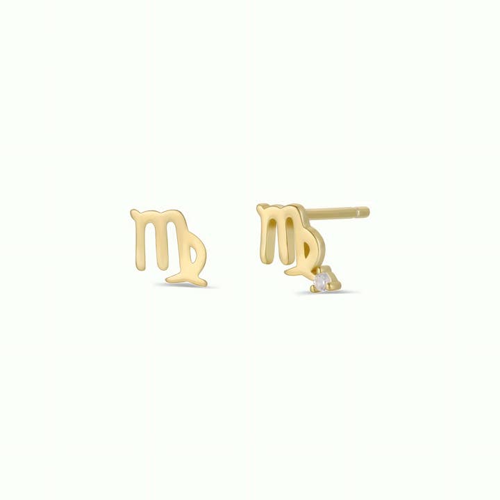 JAXKELLY Zodiac Gold Earrings Virgo