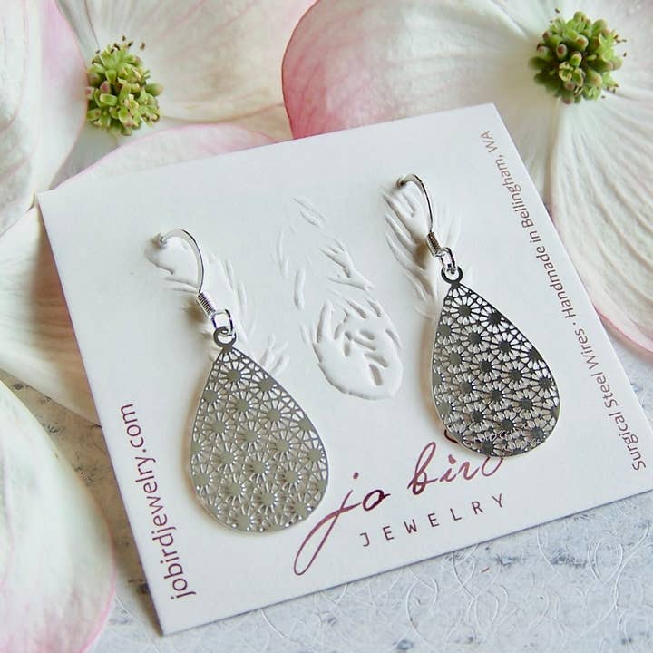 JO BIRD Honey Drop Earrings Small Silver