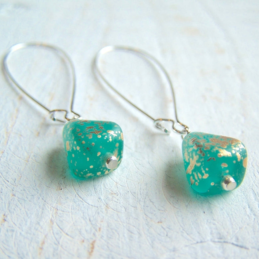 JO BIRD Silver Vintage Drops Emerald