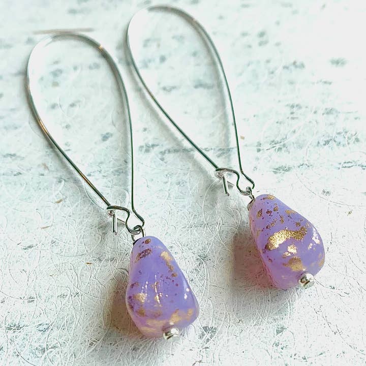 JO BIRD Silver Vintage Drops Lavender