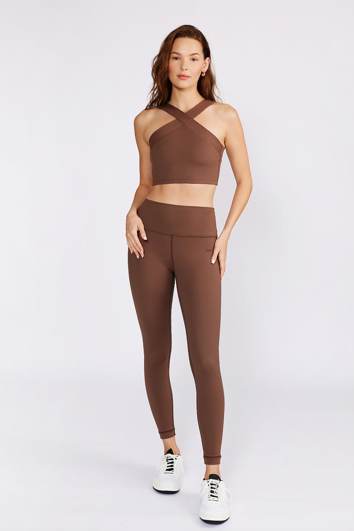 CREAM YOGA JENN 7/8 LEGGING CHOCOLATE