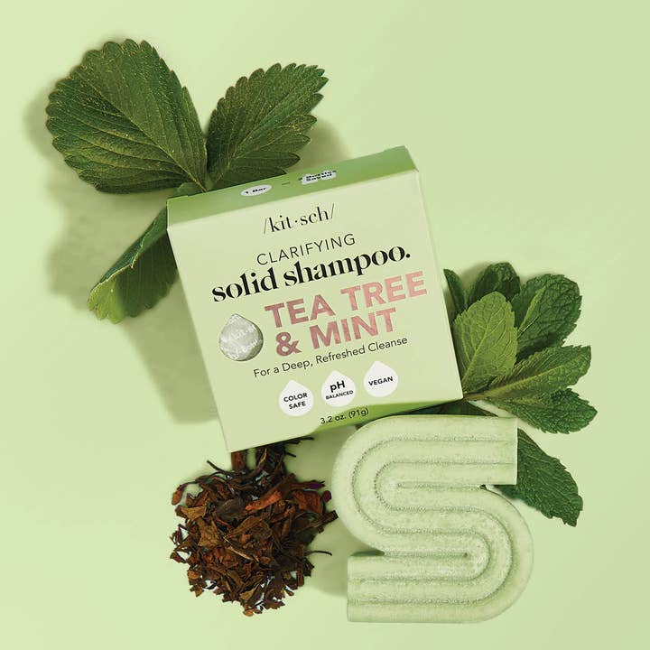 KITSCH Clarifying Tea Tree & Mint Solid Shampoo Bar