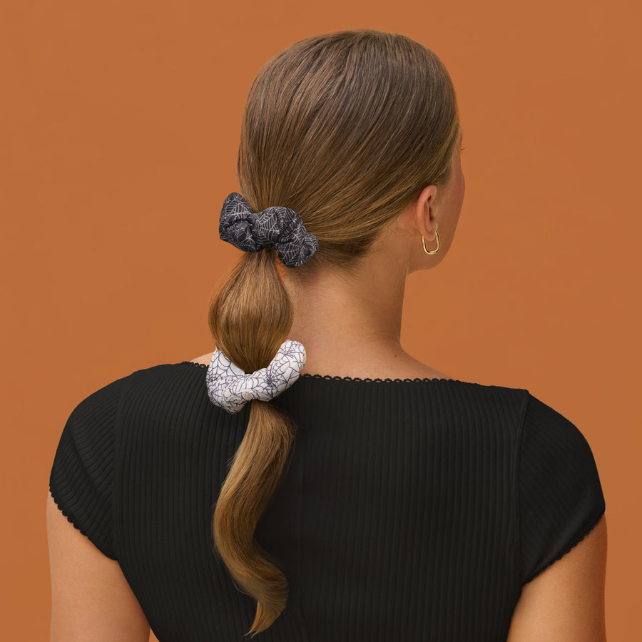 KITSCH Cloud Scrunchies 3pc Set- Spiderweb