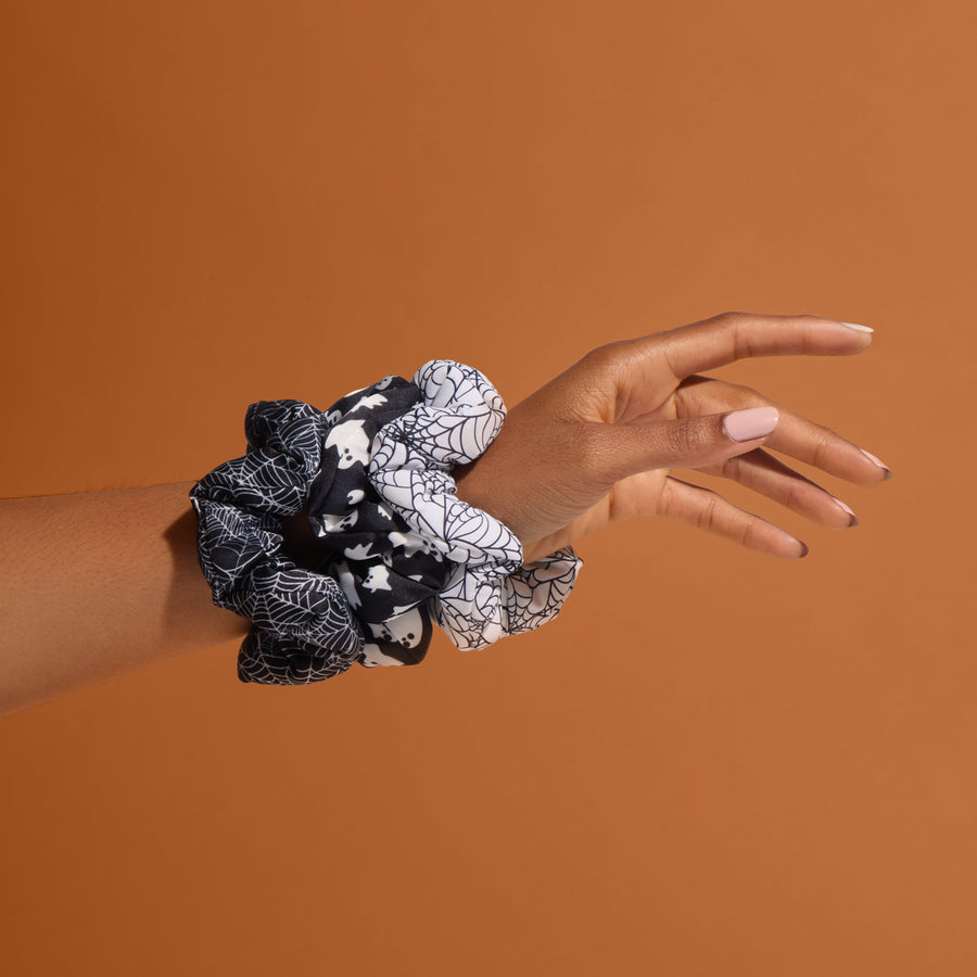 KITSCH Cloud Scrunchies 3pc Set- Spiderweb