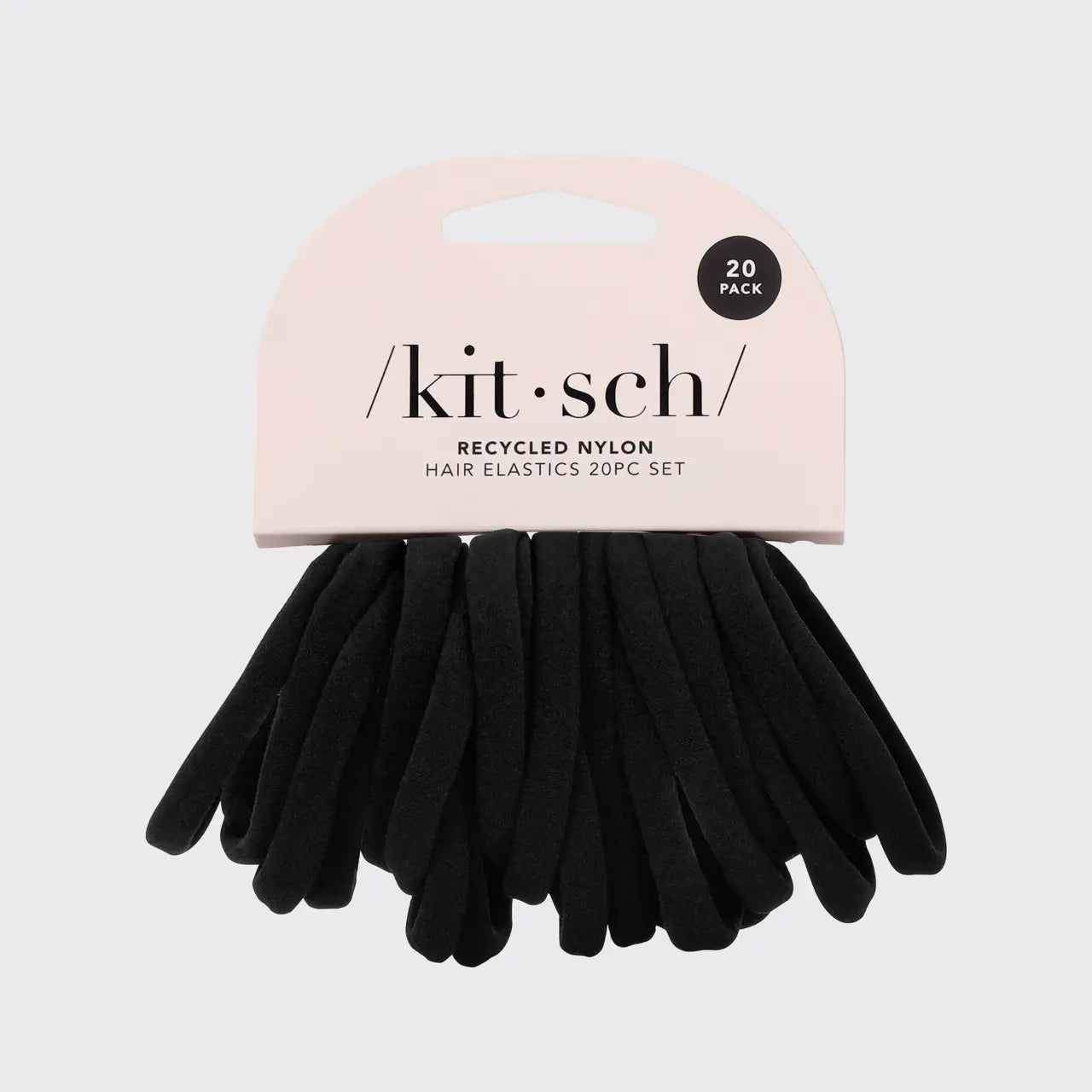 KITSCH ECO-FRIENDLY NYLON ELASTICS-20PC SET BLACK