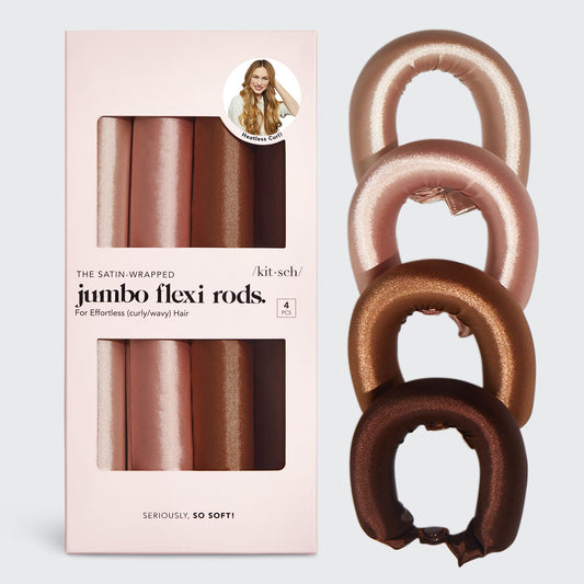 KITSCH JUMBO SATIN HEATLESS CURLING SET ROSEWOOD