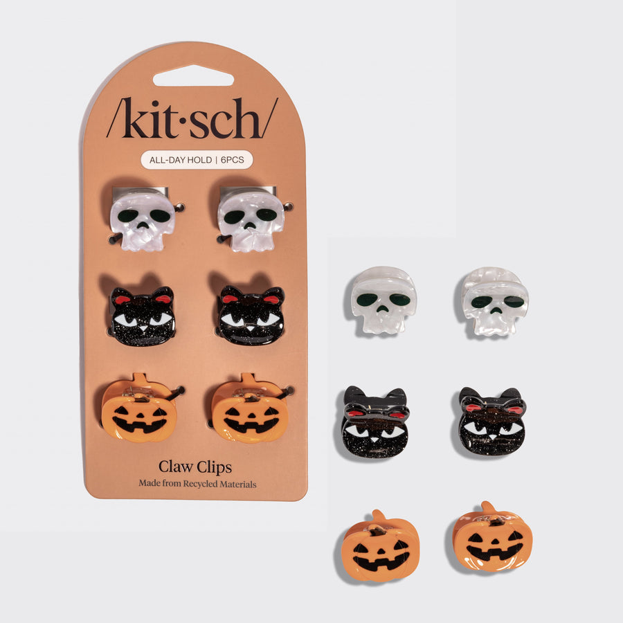 KITSCH Mini Claw Clips 6pc Set Halloween Squad