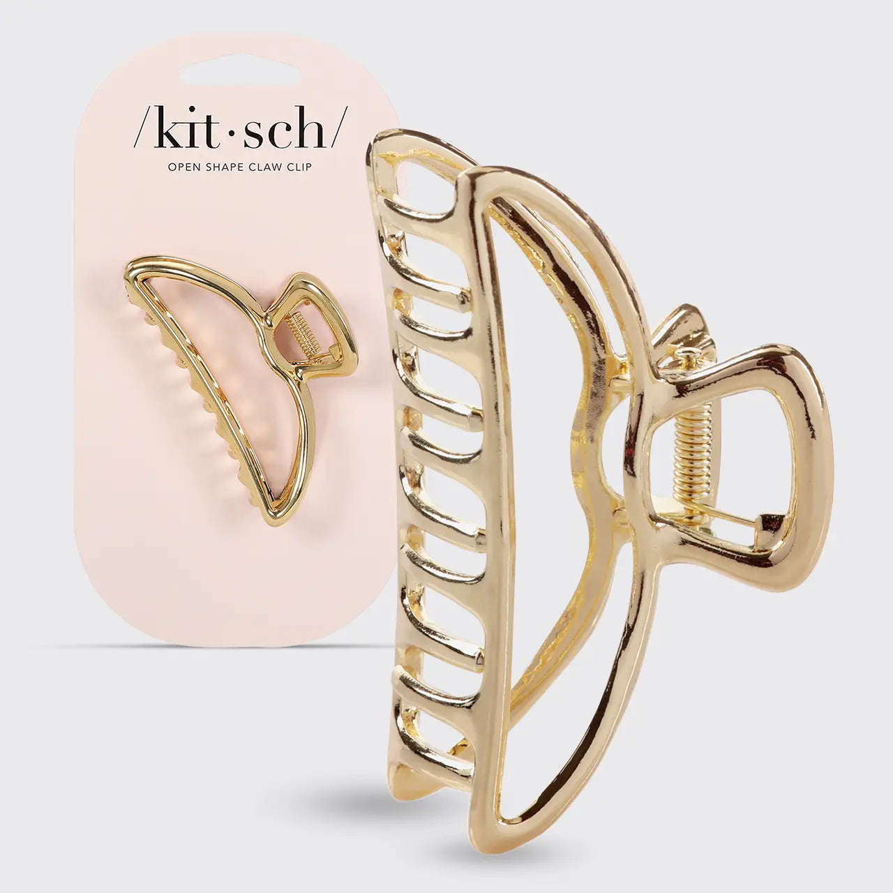 KITSCH OPEN SHAPE CLAW CLIP-GOLD