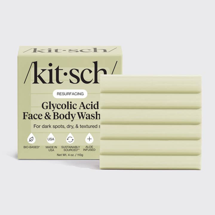 KITSCH Resurfacing Glycolic Acid Face & Body Wash Bar