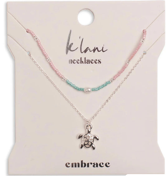 K'LANI EMBRACE NECKLACE SET SILVER