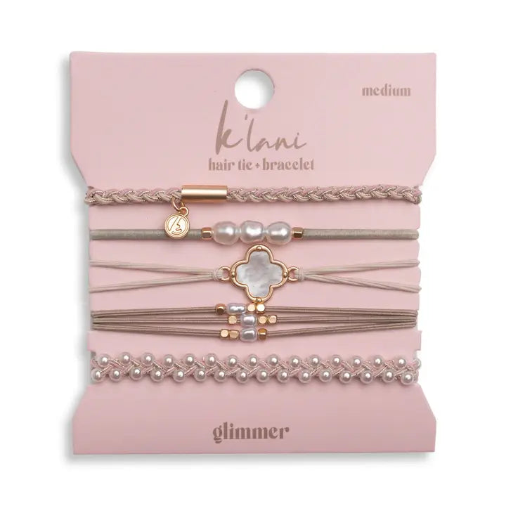 K'LANI HAIR TIE BRACELETS GLIMMER