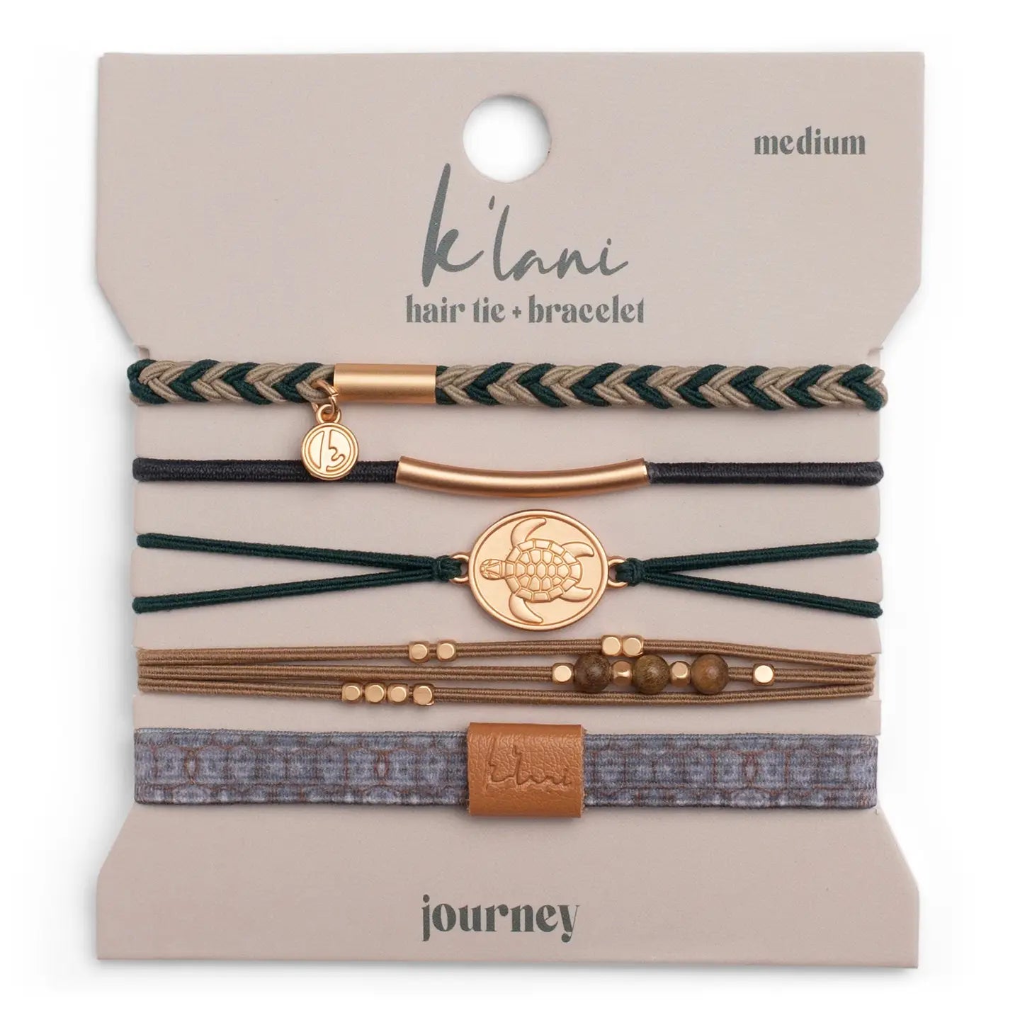 K'LANI HAIR TIE BRACELETS "Journey" Sea Turtle Hair Tie Bracelets